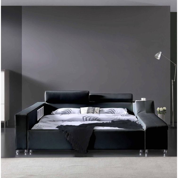 Orren Ellis Waylen Upholstered Low Profile Storage Platform Bed